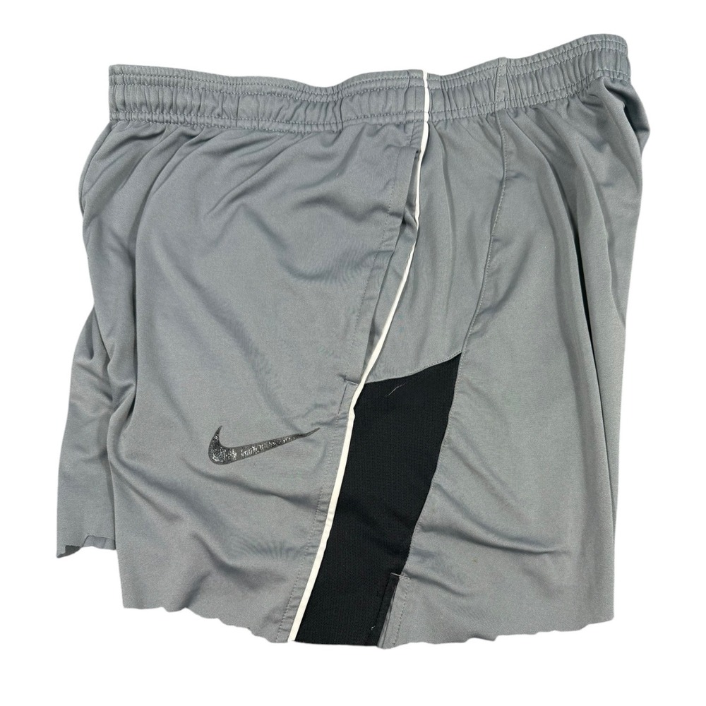Nike Dri Fit Running Shorts Womens Small Gray Black Athletic Gym - Picture 4 of 9